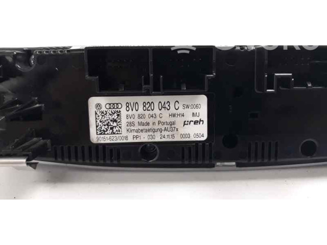Блок управления климат-контролем 8V0820043C Audi A3 S3 8V