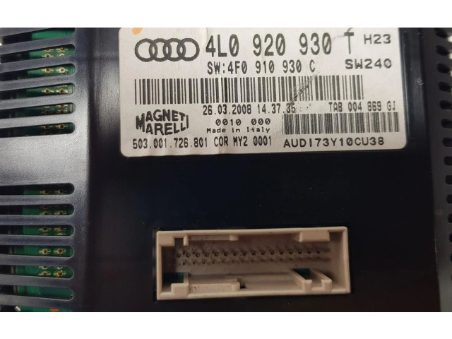 Přístrojová deska Audi Q7 4L 2008 4L0920900JV, 4L0920930QX