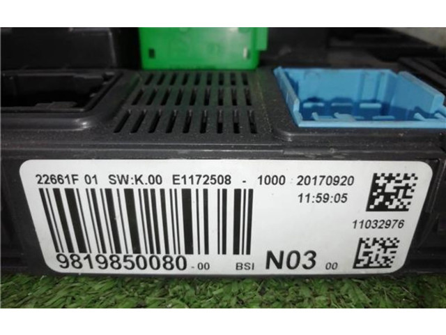 Блок предохранителей  BSIN03, 9819850080   Peugeot 2008 I    