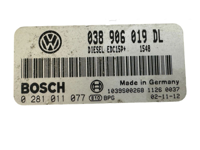 Блок управления двигателя 038906019DL, 1039S00268 Skoda Octavia Mk1 (1U)