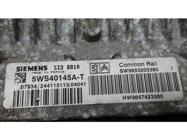 Řídící jednotka 5WS40145AT, SW9653205380   Peugeot 307 2003