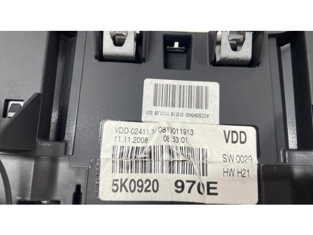 Панель приборов 5K0920970E, A2C53345492 Volkswagen Golf VI