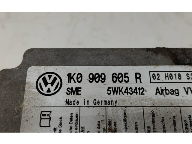 Блок подушек безопасности 1K0909605R, 5WK43412 Volkswagen Jetta V