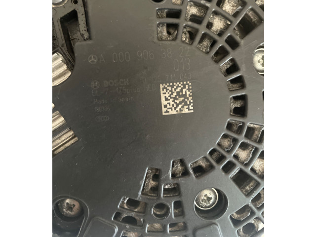 Генератор A0009063822, 0125711043   Mercedes-Benz A W176      