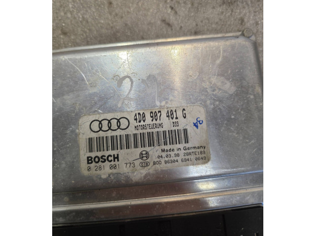 Блок управления двигателя 4D0907401G, 0281001773   Audi A8 S8 D2 4D