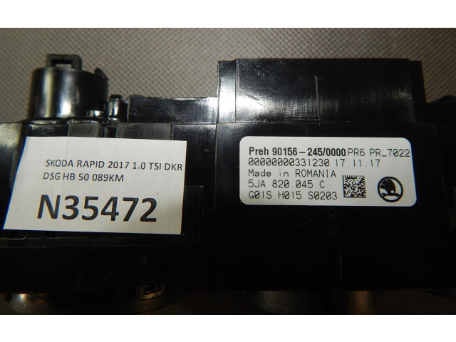 Блок управления климат-контролем 5JA820045C   Skoda Rapid (NH)