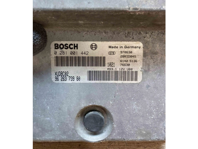 Řídící jednotka 9626373980, 0281001442 Peugeot 806 2000