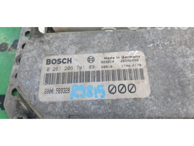 Блок управления двигателем Блок управления 0261206701, 6000589328. Dacia Nova