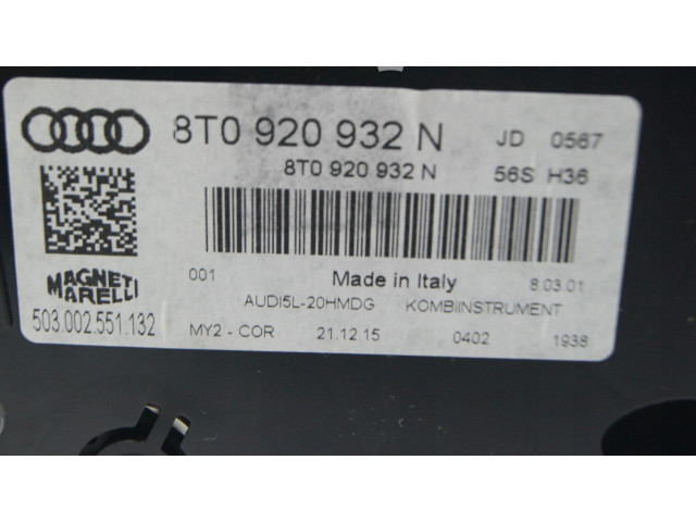 Přístrojová deska Audi A5 8T 8F 2014 8t0920932nFrogCars, 8T0920932N