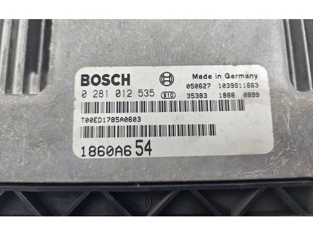 Блок управления двигателя 1860A654, 0281012535   Mitsubishi Grandis