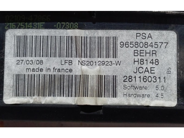 Блок управления климат-контролем 9658084577 Citroen C4 I