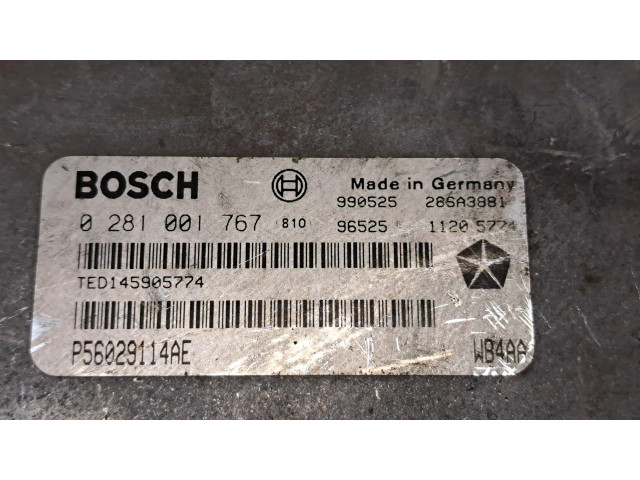 Блок управления двигателя 0281001767, P56029114AE   Jeep Grand Cherokee (WJ)