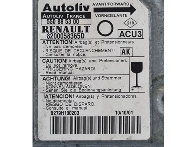 Блок управления двигателя 8200058365D, 550546900   Renault Twingo I