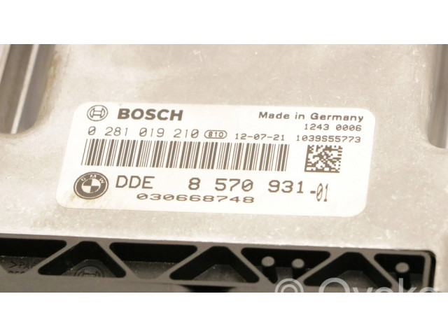 Řídící jednotka 8570931, 0281019210 BMW 3 F30 F35 F31 2012