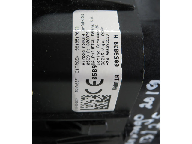 Надувная подушка для руля 98185170ZD, 34243062F Citroen Berlingo