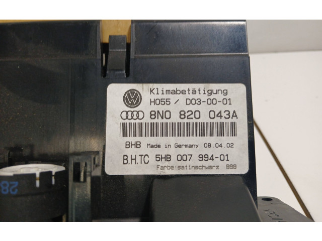 Блок управления климат-контролем D030001, 8N0820043A   Audi TT Mk1