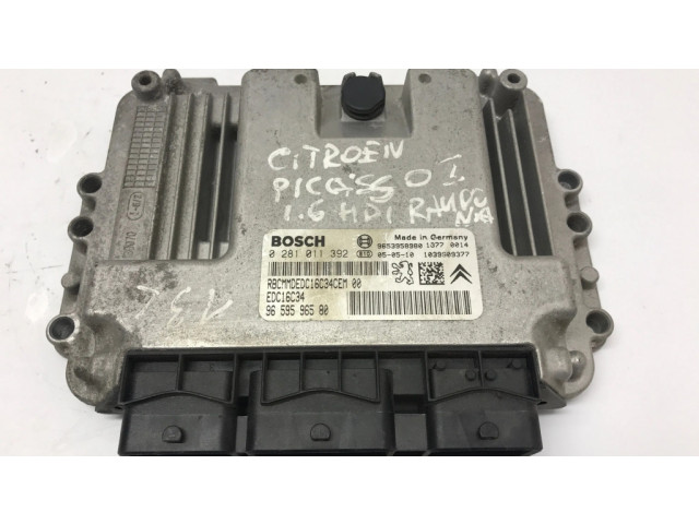 Блок управления двигателя 0281011392, 9653958980   Citroen Xsara Picasso