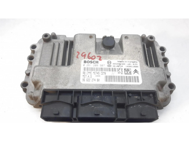 Блок управления двигателя 9662227480 Citroen C2