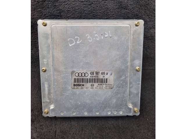 Блок управления двигателя 4D0907409A, 0281001867 Audi A8 S8 D2 4D
