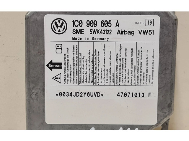 Блок подушек безопасности 1C0909605A, 0034JD2Y6UVD   Volkswagen Transporter - Caravelle T5