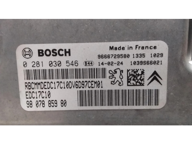 Řídící jednotka 9666729580, 0281030546 Citroen Berlingo 2014