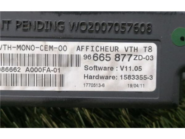 Дисплей    96665877zd, 96665877zd   Peugeot 5008