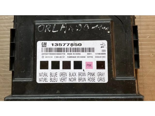 Комплект блоков управления 13577850, F00HJ00727   Chevrolet Orlando