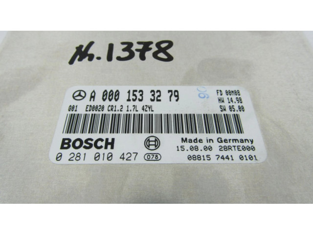 Řídící jednotka A0001533279 Mercedes-Benz A W168 2000