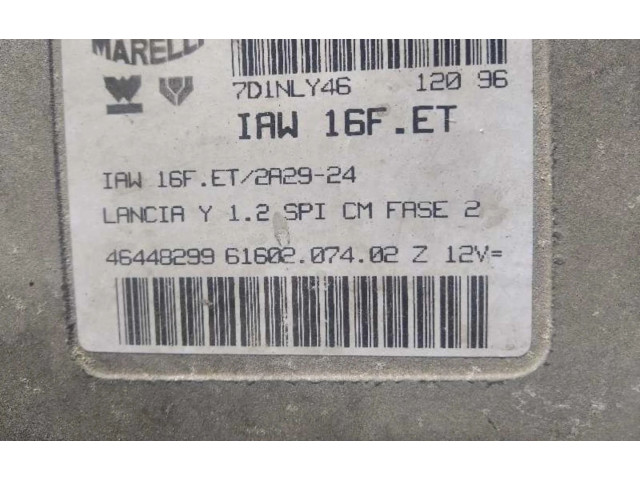 Блок управления двигателем Блок управления 46448299, CENTRALITAMOTORUCE Lancia Y 840