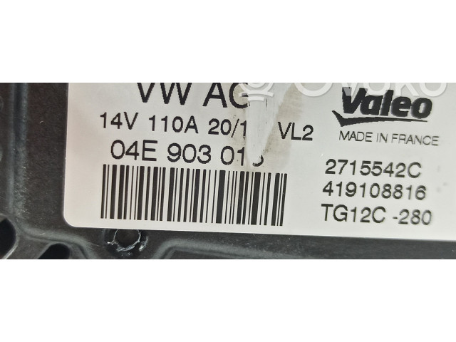 Генератор 04E903015, 04E903015G   Skoda Fabia Mk3 (NJ)      