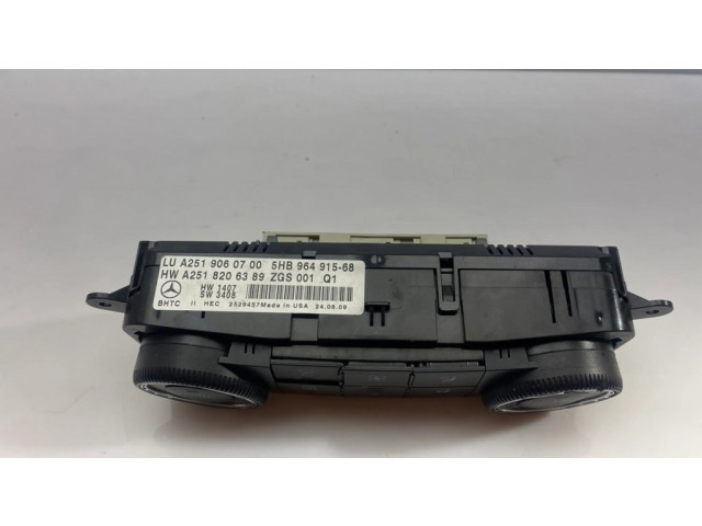 Блок управления климат-контролем A2519060700, A2518206389   Mercedes-Benz GL X164