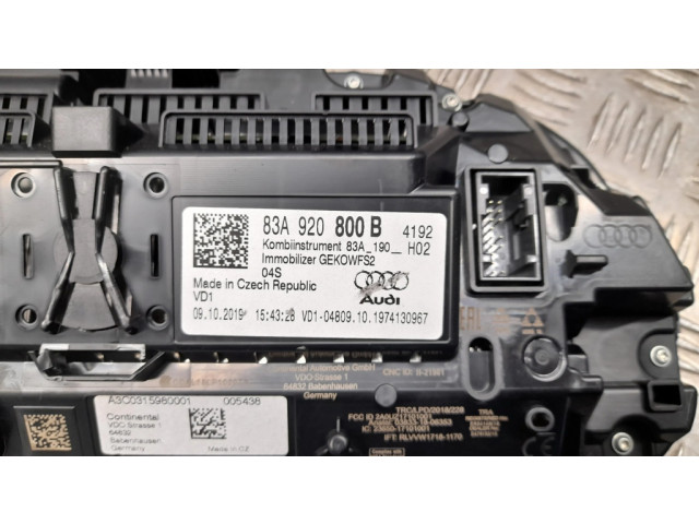 Панель приборов 83A920800B Audi Q3 F3