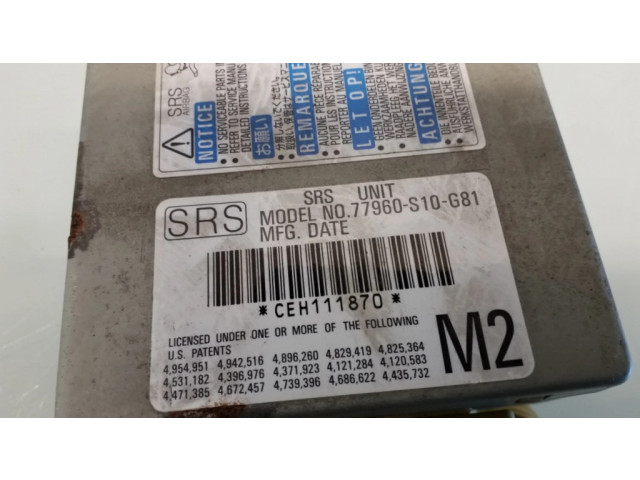 Блок подушек безопасности 77960S10 Honda CR-V
