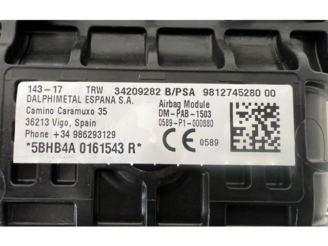 Подушка безопасности пассажира 9650656777 Citroen C3