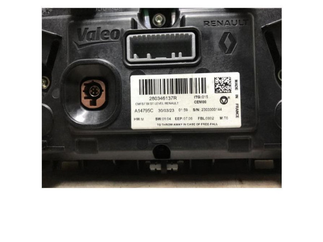 Дисплей    280346137R, 280346137R   Renault Clio V