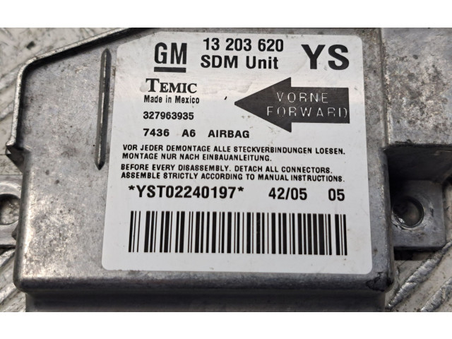 Блок подушек безопасности 13203620, 327963935 Opel Meriva A
