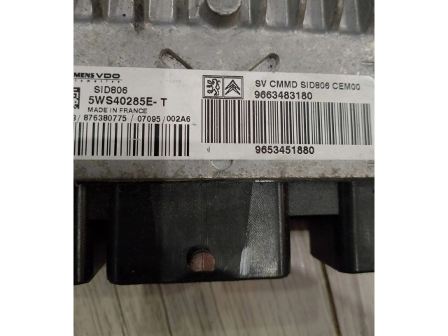 Блок управления двигателем ECU 9663483180   Citroen C2