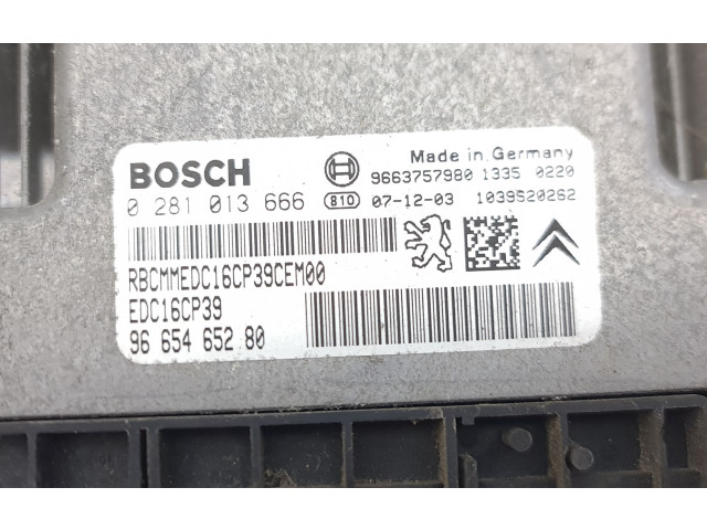 Блок управления двигателя 9665465280, 0281013666   Citroen C-Crosser