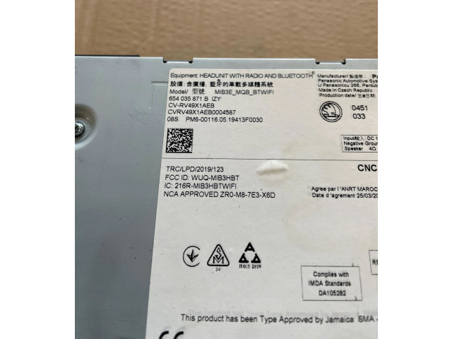 Дисплей    654035871B   Skoda Scala