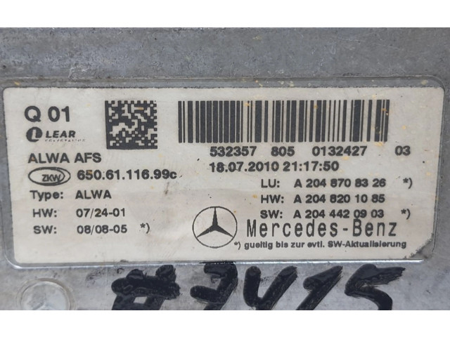 Блок управления Xenon A2048708326, 169877 Mercedes-Benz GLK (X204)