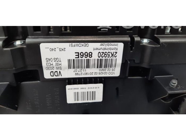 Přístrojová deska  Volkswagen Caddy 2020 2K5920866E  