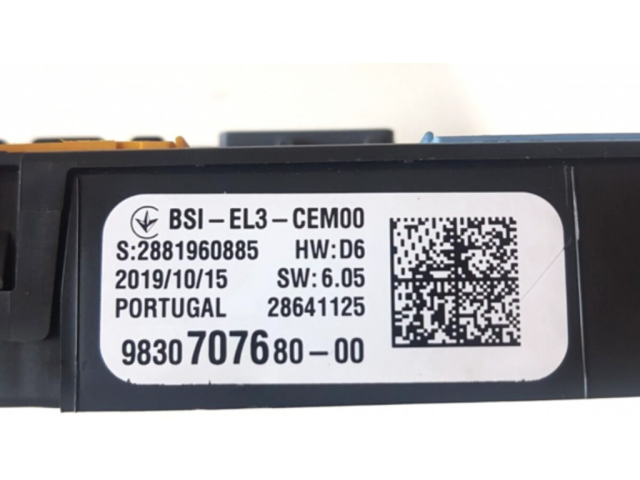   Pojistková skříňka 9830707680   Opel Combo E 2020