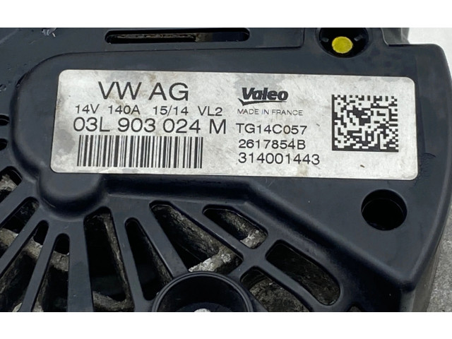 Генератор 03L903024M, 314001443 Skoda Superb B6 (3T)