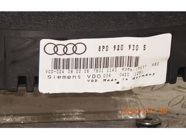 Панель приборов 8P0920930S   Audi A3 S3 8P       