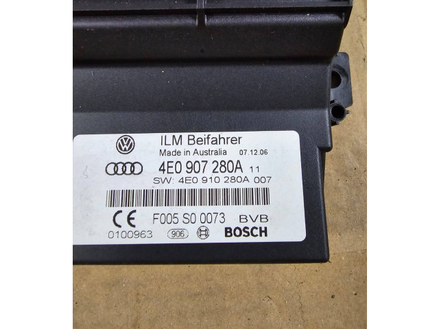 Блок управления 4E0907280A, 4E0910280A   Audi A8 S8 D3 4E