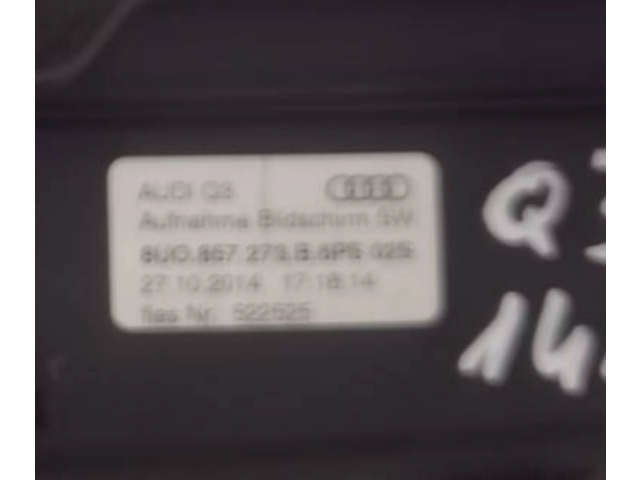 Дисплей    8U0857273B, 8U0857273B6PS02S   Audi Q3 8U