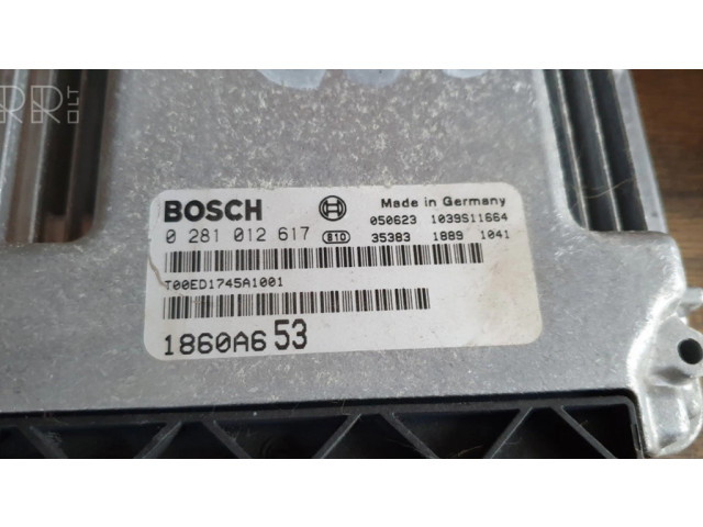 Блок управления двигателя 0281012617, 1860A653 Mitsubishi Grandis