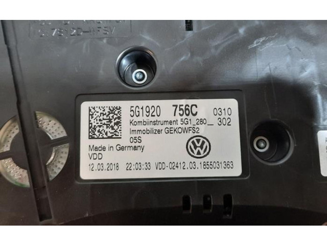 Панель приборов 5G1920756C Volkswagen Golf VII