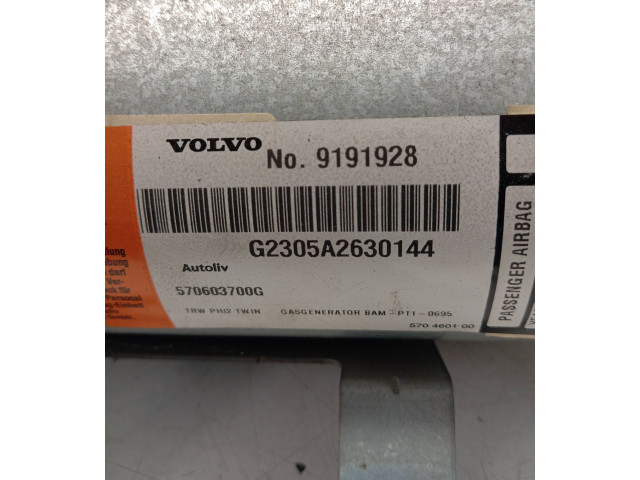 Подушка безопасности пассажира 9191928, 570603700G Volvo V70