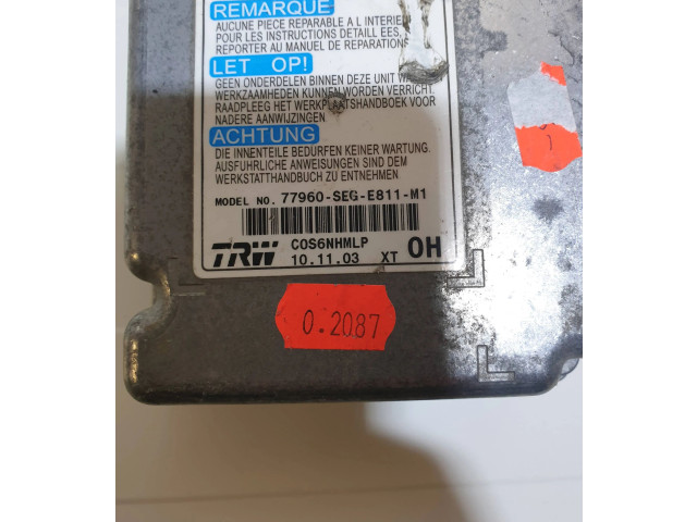 Блок подушек безопасности 77960SEGE811M1 Honda Accord